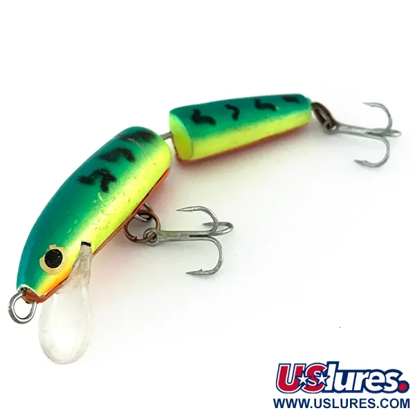 Rapala Jointed J-7 UV (світиться в ультрафіолеті), Fire Tiger, 4 г, воблер #8011