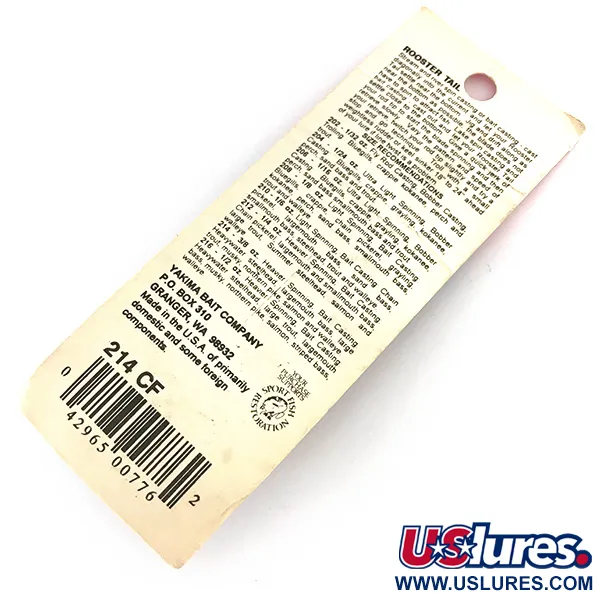 Yakima Bait Worden’s Original Rooster Tail UV (світиться в ультрафіолеті), золото/помаранчевий UV - світиться в ультрафіолеті, 11 г, блешня оберталка (вертушка) #8030