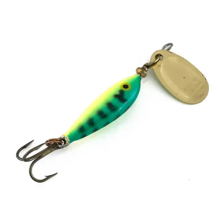 Blue Fox Vibrax Minnow Spin 1 UV (світиться в ультрафіолеті), Fire Tiger, 4 г, блешня оберталка (вертушка) #8062