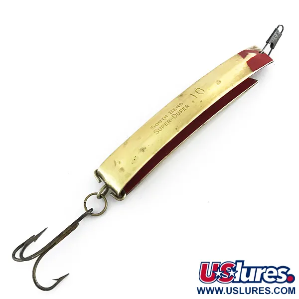 Luhr Jensen Super-Duper 516, латунь/червоний, 18 г, блесна коливалка (колебалка) #8096