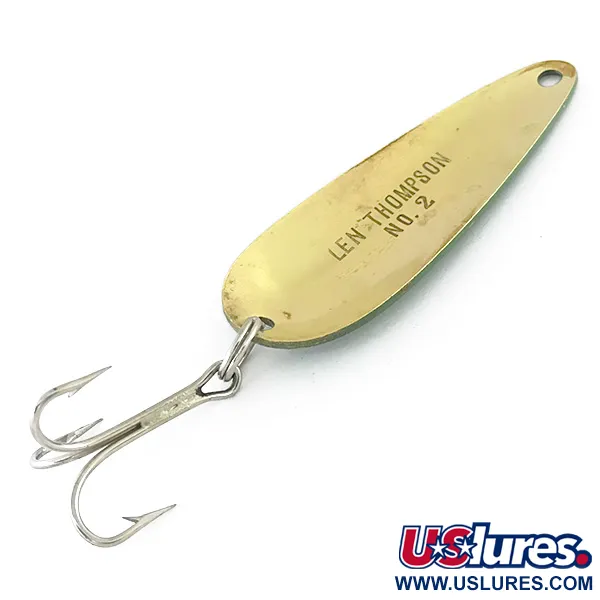  Len Thompson #2, зелений/латунь, 28 г, блесна коливалка (колебалка) #8107