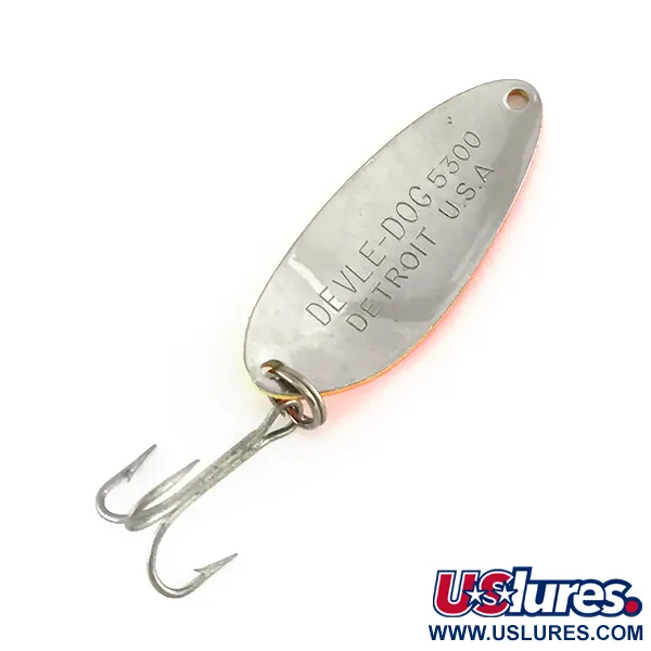 Eppinger Dardevle Devle-Dog 5300, жовтий/помаранчевий/нікель, 10 г, блесна коливалка (колебалка) #8114