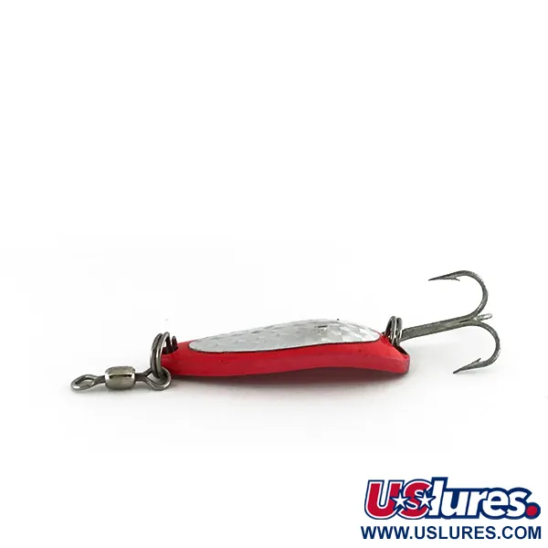 Luhr Jensen Krocodile UV (світиться в ультрафіолеті), червоний/райдужна голограма, 9 г, блесна коливалка (колебалка) #8116