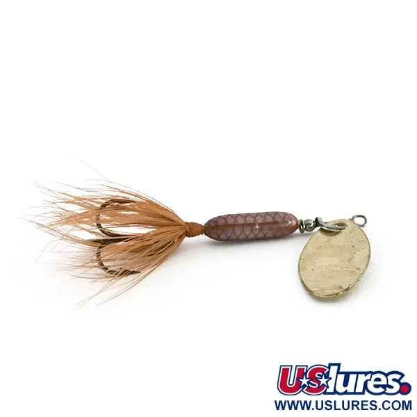 Yakima Bait Worden’s Original Rooster Tail, золото/коричневий, 3 г, блешня оберталка (вертушка) #8145