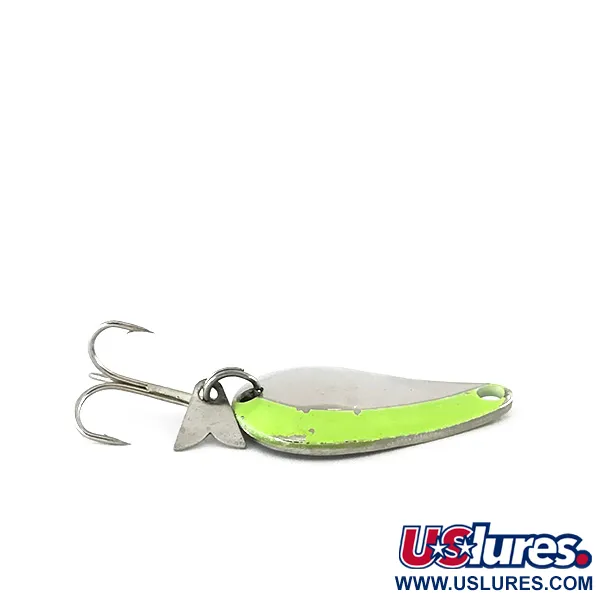 Acme K.O. Wobbler UV (світиться в ультрафіолеті), нікель/зелений, 7 г, блесна коливалка (колебалка) #8147