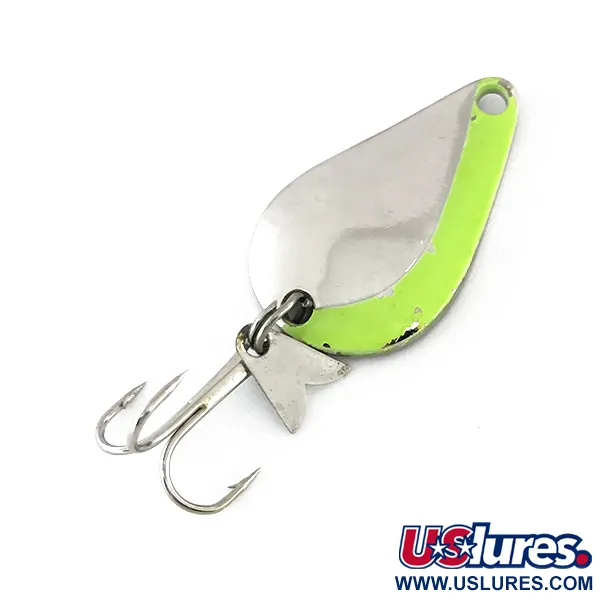 Acme K.O. Wobbler UV (світиться в ультрафіолеті), нікель/зелений, 7 г, блесна коливалка (колебалка) #8147