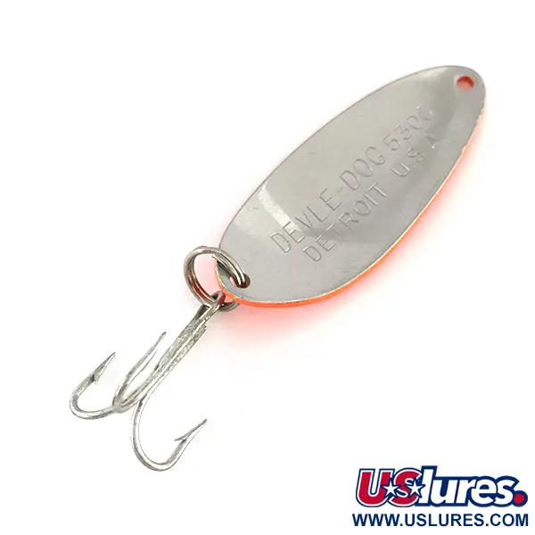 Eppinger Dardevle Devle-Dog 5300 UV (світиться в ультрафіолеті), червоний/чорний/нікель, 10 г, блесна коливалка (колебалка) #8149