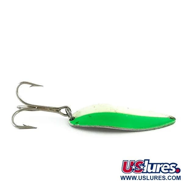  Acme Little Cleo (світиться в темряві), білий/зелений/нікель, 21 г, блесна коливалка (колебалка) #8171