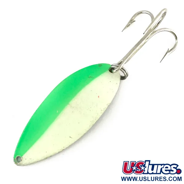  Acme Little Cleo (світиться в темряві), білий/зелений/нікель, 21 г, блесна коливалка (колебалка) #8171