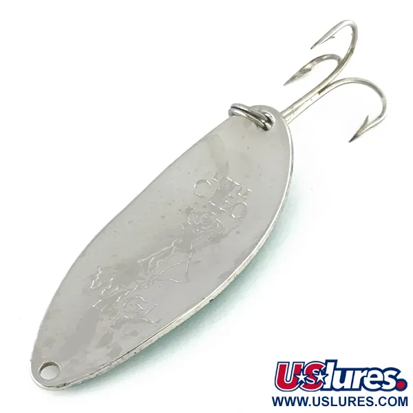 Seneca Little Cleo (Hula Girl), нікель/зелений, 14 г, блесна коливалка (колебалка) #8172