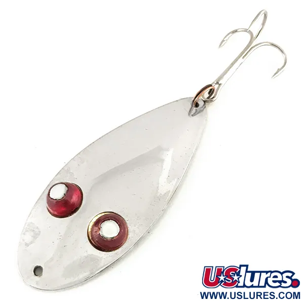  Paul Bunyan Flash eye spoon, нікель/червоні очі, 17 г, блесна коливалка (колебалка) #8229