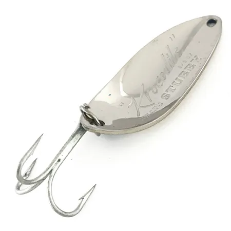 Luhr Jensen Krocodile Stubby, нікель/блакитний, 14 г, блесна коливалка (колебалка) #8236