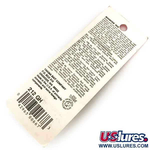 Yakima Bait Worden’s Original Rooster Tail, золото/коричневий, 7 г, блешня оберталка (вертушка) #8237