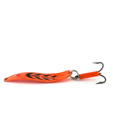 Mepps Syclops 2 UV (світиться в ультрафіолеті), помаранчевий/чорний, 17 г, блесна коливалка (колебалка) #8247