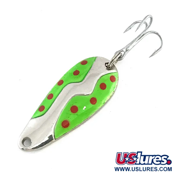 Acme Kamlooper, нікель/зелений/червоний, 11 г, блесна коливалка (колебалка) #8253