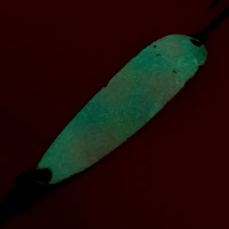 Luhr Jensen Krocodile DIE #5 (світиться в темряві), Pearl (колір перлів)/червоні наклейки з голограмою, 25 г, блесна коливалка (колебалка) #8266