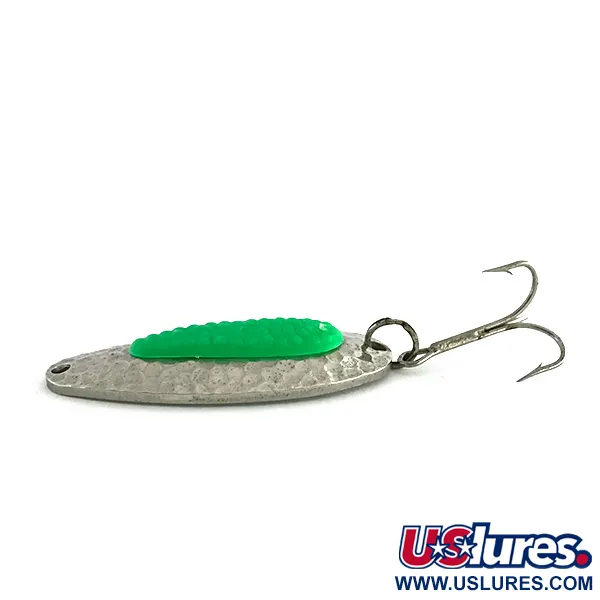  Blue Fox Pixee UV (світиться в ультрафіолеті), карбований нікель/зелений, 24 г, блесна коливалка (колебалка) #8281