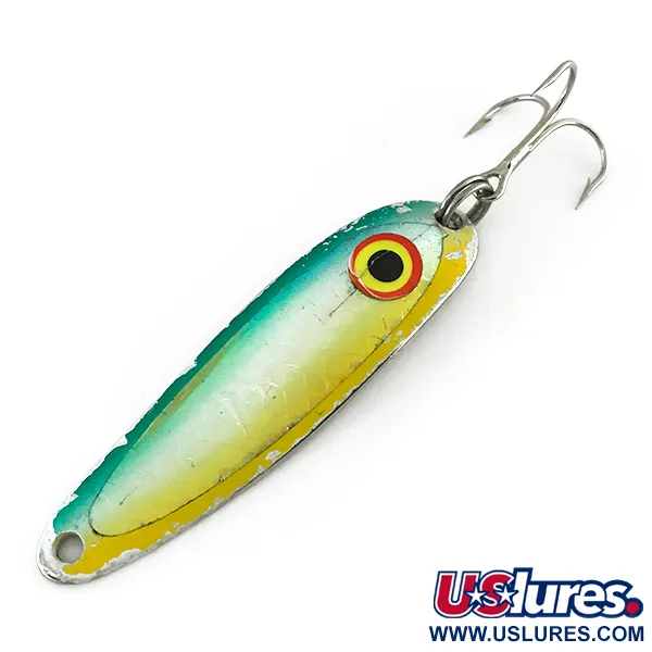  Wolverine tackle Cobra, срібло/жовтий/зелений, 14 г, блесна коливалка (колебалка) #8311