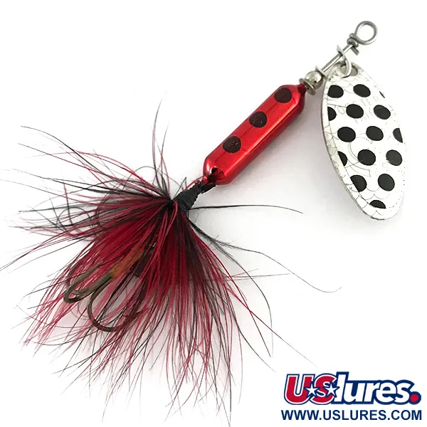 Yakima Bait Worden’s Original Rooster Tail 3, нікель/червоний, 6 г, блешня оберталка (вертушка) #8319