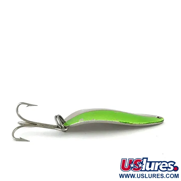 Seneca Little Cleo (Hula Girl, UV - світиться в ультрафіолеті), нікель/зелений, 10 г, блесна коливалка (колебалка) #8324