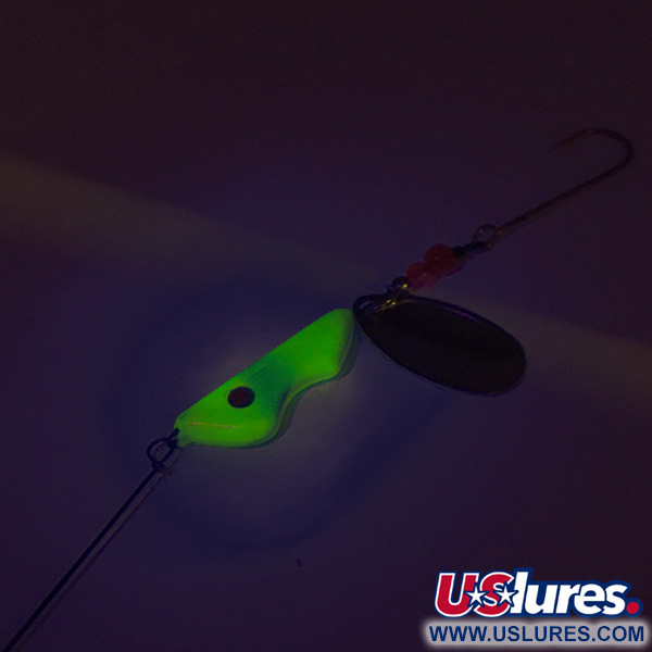  Erie Dearie Walleye Killer UV (світиться в ультрафіолеті), нікель/жовтий, 17 г, до рибалки #8343