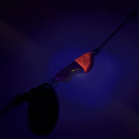 Erie Dearie Walleye Killer UV (світиться в ультрафіолеті), нікель/червоний, 14 г, блешня оберталка (вертушка) #8344