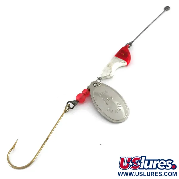  Erie Dearie Walleye Killer UV (світиться в ультрафіолеті), нікель/червоний, 14 г, до рибалки #8344