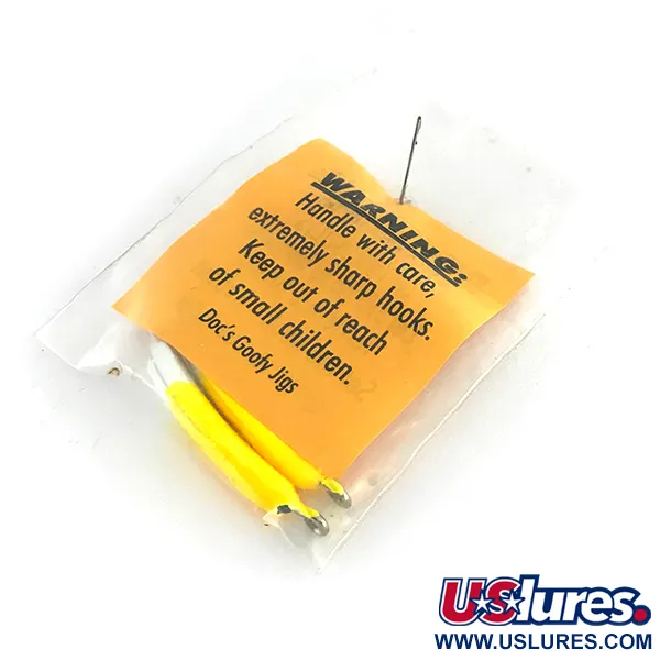 Doc's Goofy Jig джиги для зимової ловлі UV (світиться в ультрафіолеті), жовтий, 7 г, до рибалки #8396
