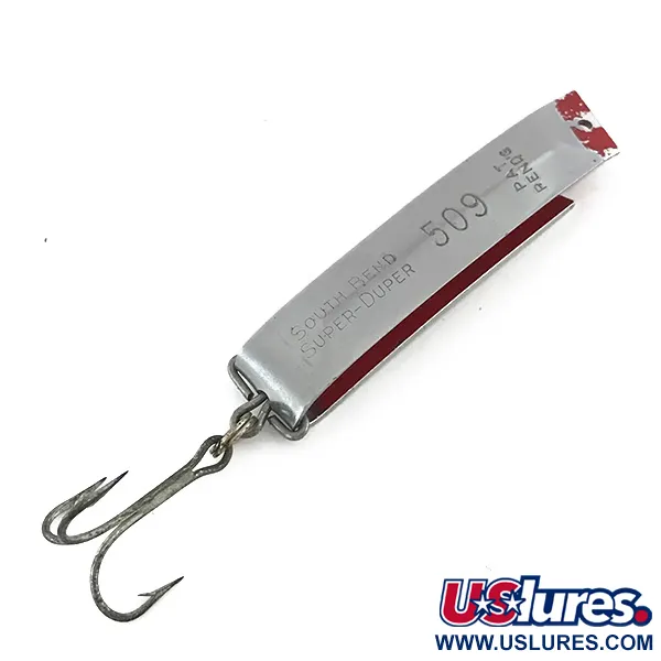 Luhr Jensen Super-Duper 509, нікель/червоний, 11 г, блесна коливалка (колебалка) #8413