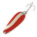 Worth Chippewa Steel Spoon, червоний/білий/нікель, 10 г, блесна коливалка (колебалка) #8414