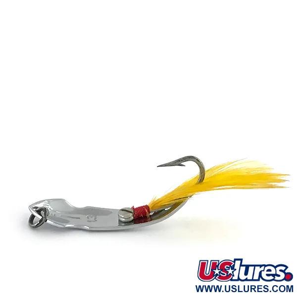 Tony Accetta Pet Spoon 13, нікель/жовтий хвіст, 5 г, блесна коливалка (колебалка) #8425