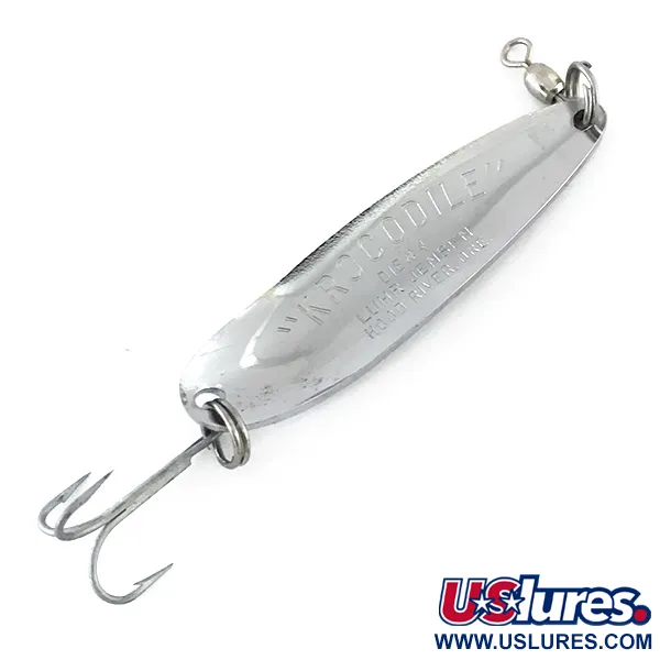 Luhr Jensen Krocodile DIE #4, карбований нікель, 19 г, блесна коливалка (колебалка) #8426