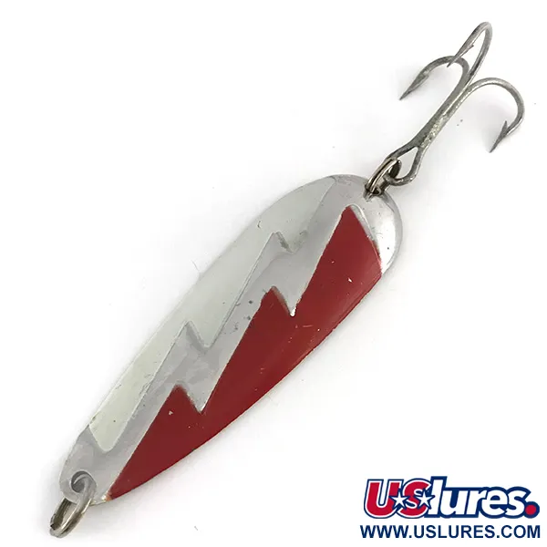 AL&W Tackle Al&W Lightning Waterwitch, нікель/білий/червоний, 36 г, блесна коливалка (колебалка) #8427