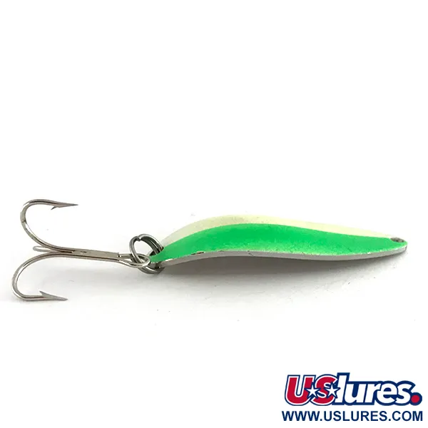 Acme Little Cleo (світиться в темряві), білий/зелений/нікель, 11 г, блесна коливалка (колебалка) #8435