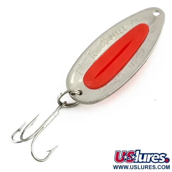 Blue Fox Pixee UV (світиться в ультрафіолеті), карбований нікель/помаранчевий, 14 г, блесна коливалка (колебалка) #8440