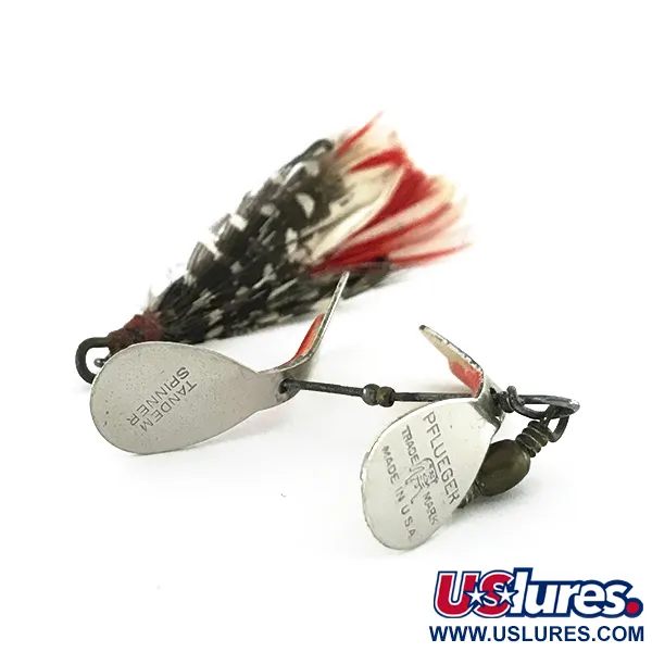 Pflueger Tandem Spinner, нікель/червоний, 7 г, блешня оберталка (вертушка) #8447