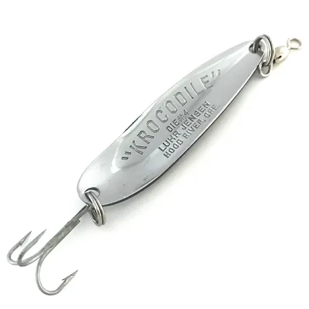 Luhr Jensen Krocodile DIE #4, нікель/синій, 14 г, блесна коливалка (колебалка) #8532