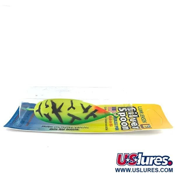 Luhr Jensen Незачіпляйка Silver Spoon UV (світиться в ультрафіолеті), Fire Tiger UV - світиться в ультрафіолеті, 21 г, блесна коливалка (колебалка) #8552