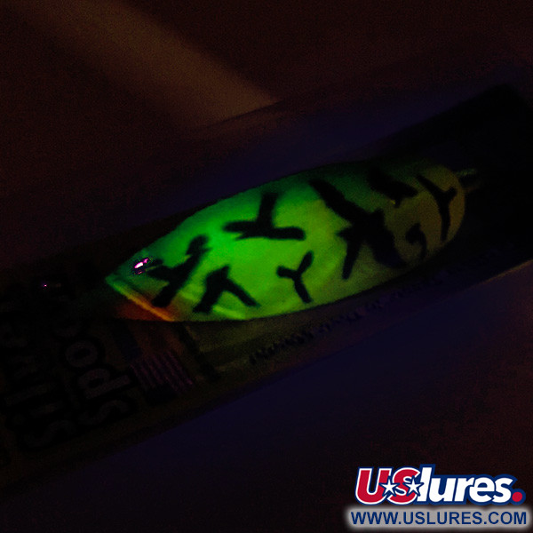 Luhr Jensen Незачіпляйка Silver Spoon UV (світиться в ультрафіолеті), Fire Tiger UV - світиться в ультрафіолеті, 21 г, блесна коливалка (колебалка) #8552