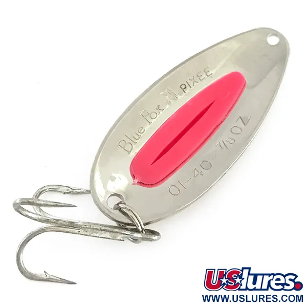 Blue Fox Pixee, карбований нікель/рожевий, 24 г, блесна коливалка (колебалка) #8577