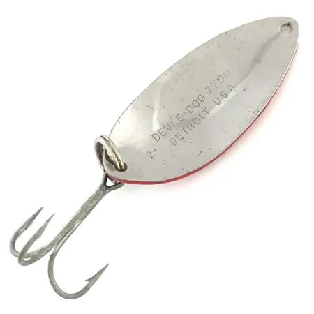 Eppinger Dardevle Devle-Dog 7700, червоний/білий/нікель, 14 г, блесна коливалка (колебалка) #8579