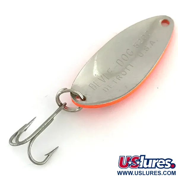Eppinger Dardevle Devle-Dog 5200 UV (світиться в ультрафіолеті), червоний/чорний/нікель, 7 г, блесна коливалка (колебалка) #8614