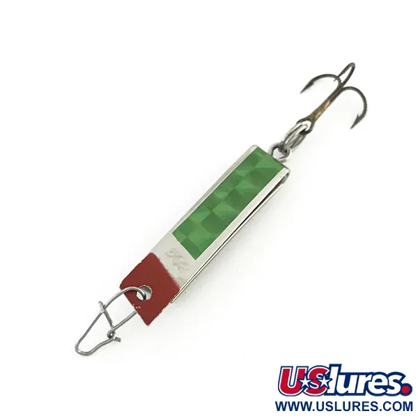 South Bend Super-Duper 502, нікель/червоний/зелений, 2,5 г, блесна коливалка (колебалка) #8620