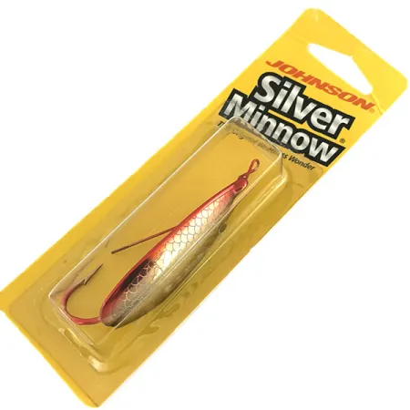 Незачіпляйка Johnson Silver Minnow, червоний/чорний/золото, 14 г, блесна коливалка (колебалка) #8625