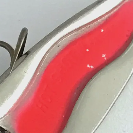 Luhr Jensen Hot Shot W UV (світиться в ультрафіолеті), нікель/рожевий, 4,5 г, блесна коливалка (колебалка) #8665