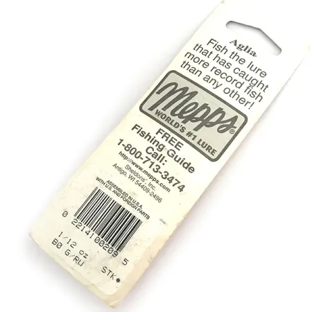 Mepps Aglia 0, червоний/білий, 2,5 г, блешня оберталка (вертушка) #8676