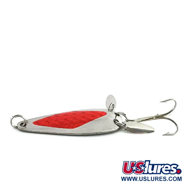 Marathon з пелюстками, нікель/червоний, 12 г, блесна коливалка (колебалка) #8682