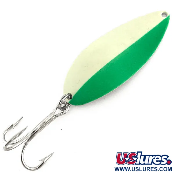 Seneca Little Cleo (Hula Girl, світиться в темряві), зелений/білий/нікель, 21 г, блесна коливалка (колебалка) #8684