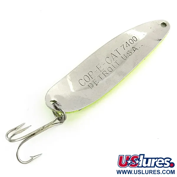 Eppinger Dardevle Cop-E-Cat 7400 UV (світиться в ультрафіолеті), жовтий/нікель, 14 г, блесна коливалка (колебалка) #8721