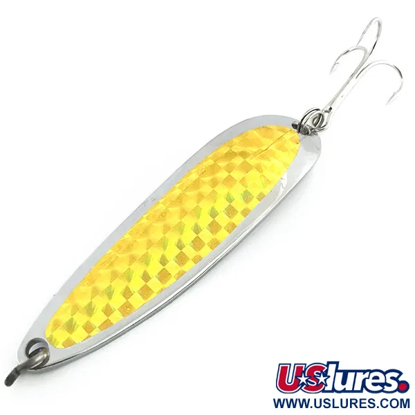 Luhr Jensen Krocodile DIE #5, нікель/золота голограма, 28 г, блесна коливалка (колебалка) #8766